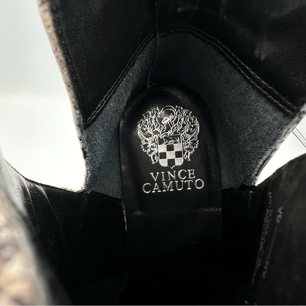 Vince Camuto Snake-Print Women’s Size 8.5 US Black Leather Ankle Boot VC-GENEDY - Picture 9 of 12